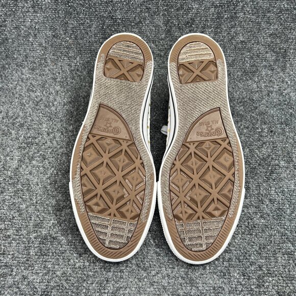 Converse Sneakers Womens Size 9 Cream Canvas Gold Chuck Taylor All Star Low Lace - Picture 10 of 12